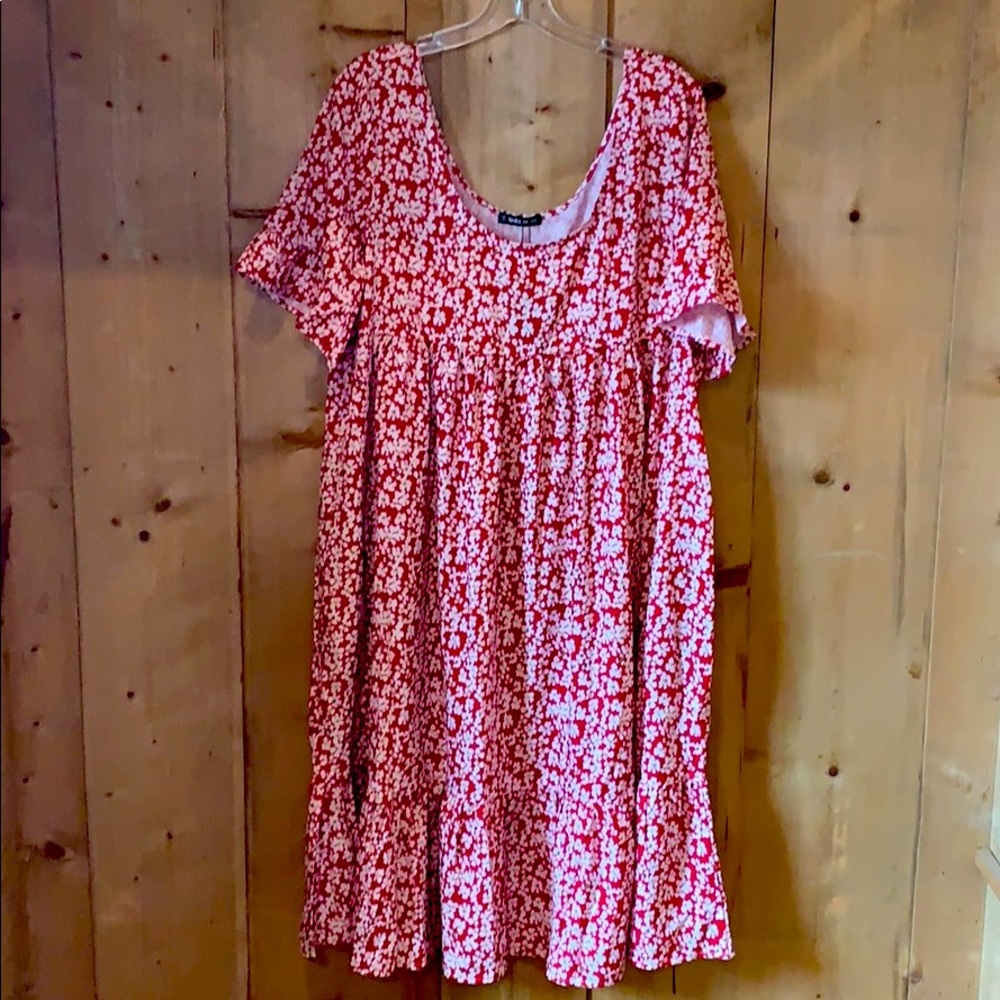 Red & White Dress by Sheilay